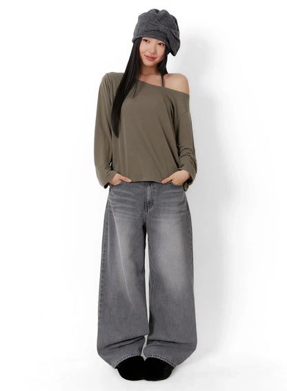 Casual Fleece Loose Fit Long Sleeve Tee ID526