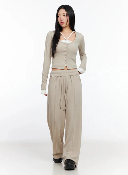 Casual Wide-Leg Sweatpants IA507