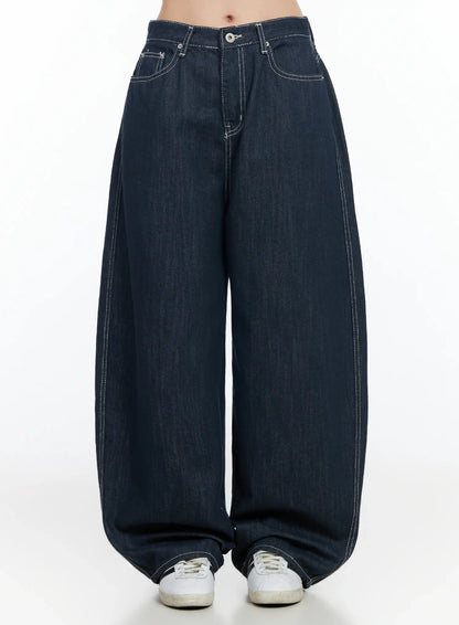 Alaya Semi-Balloon Denim Jeans IM524