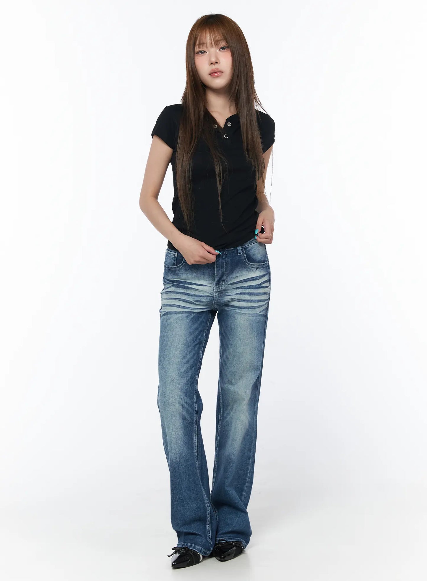 Casual Snap-Button Hooded Tee CY529