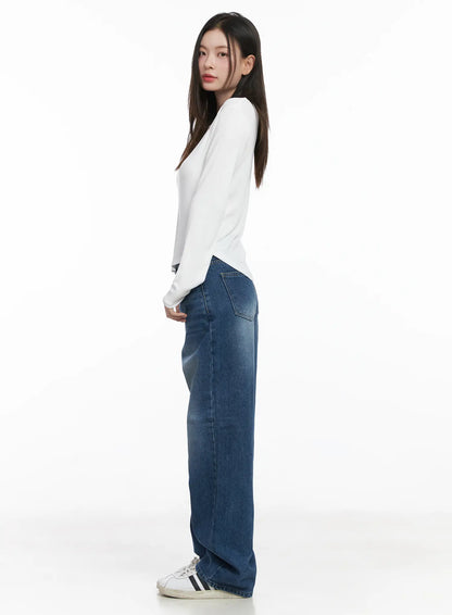 Basic Boat Neck Long Sleeve Top CJ506
