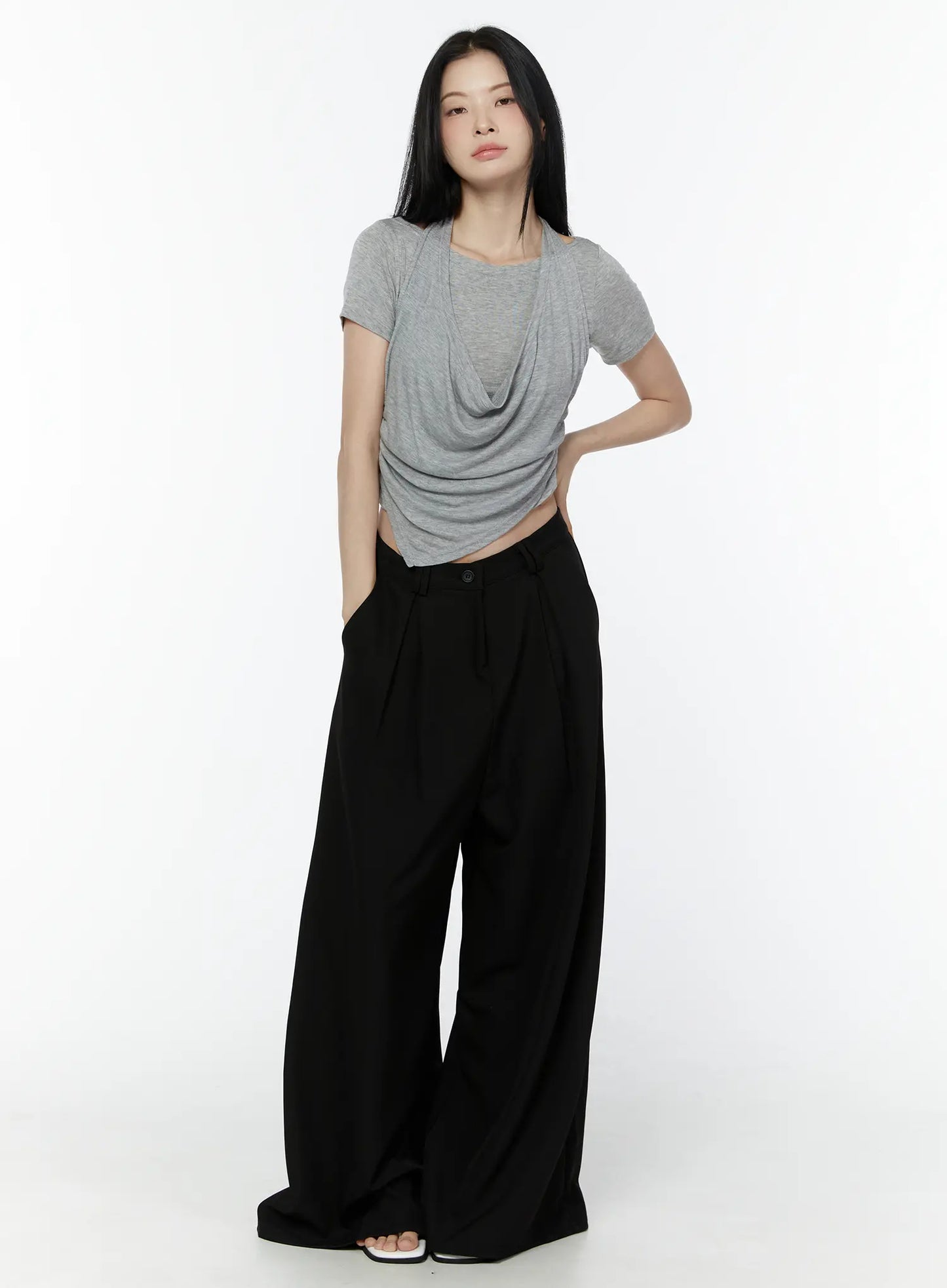 Basic Wide-Leg Slacks IU503