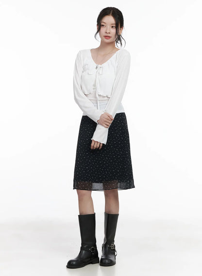 Chic Tie-Front Cardigan Set CA510