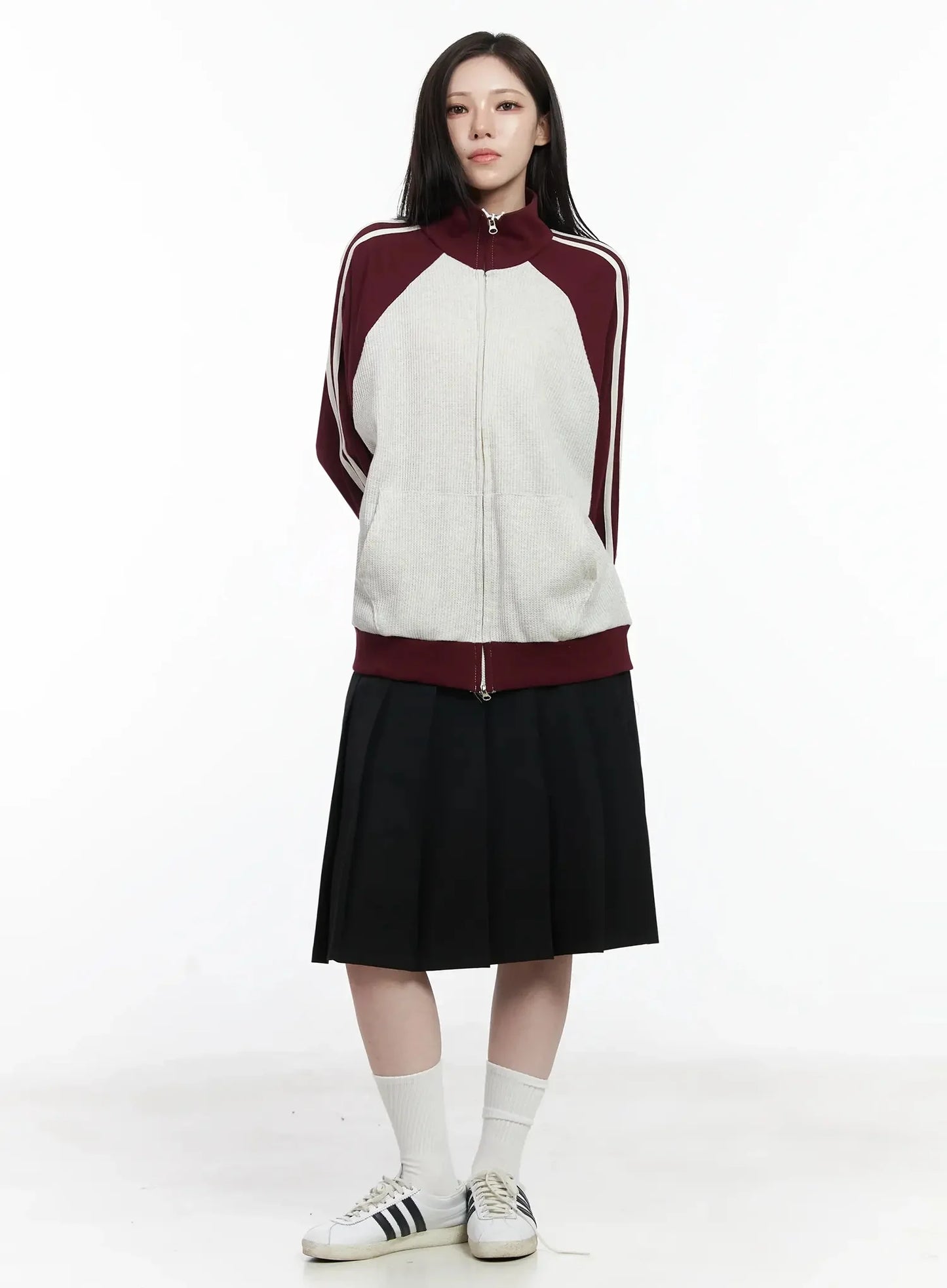 Basic Pleated Midi Skirt IF502