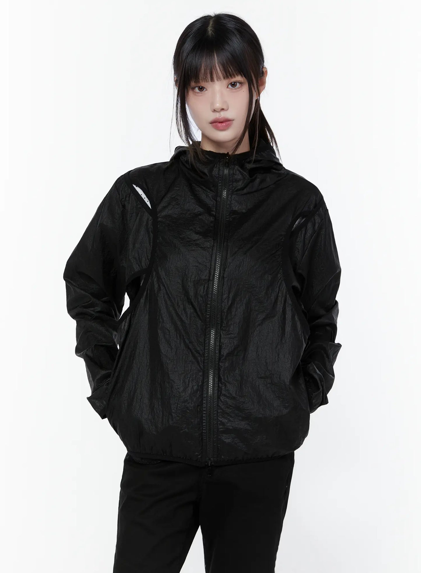 Chic Zip-Up Windbreaker Jacket CU508