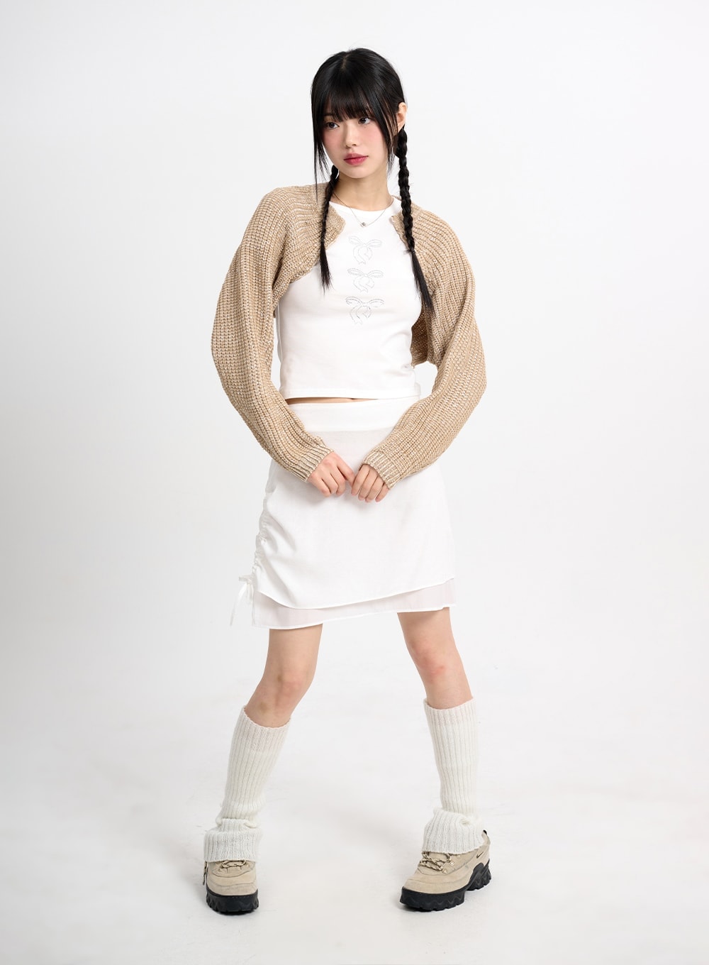 Classic Cropped Knit Bolero CM415