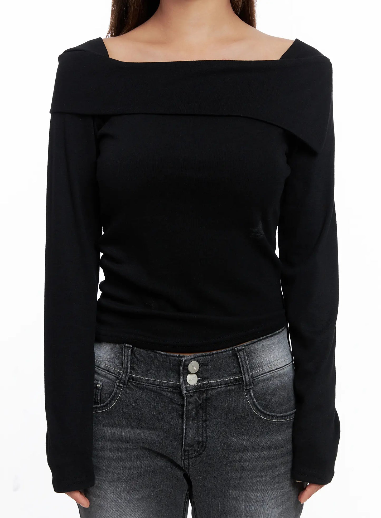 Chic Square Neck Knit Top CS524