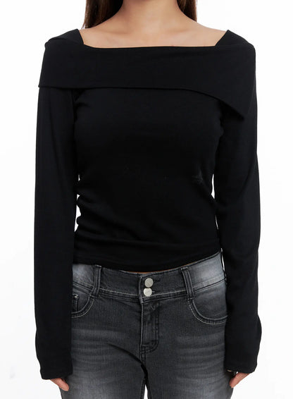 Chic Square Neck Knit Top CS524