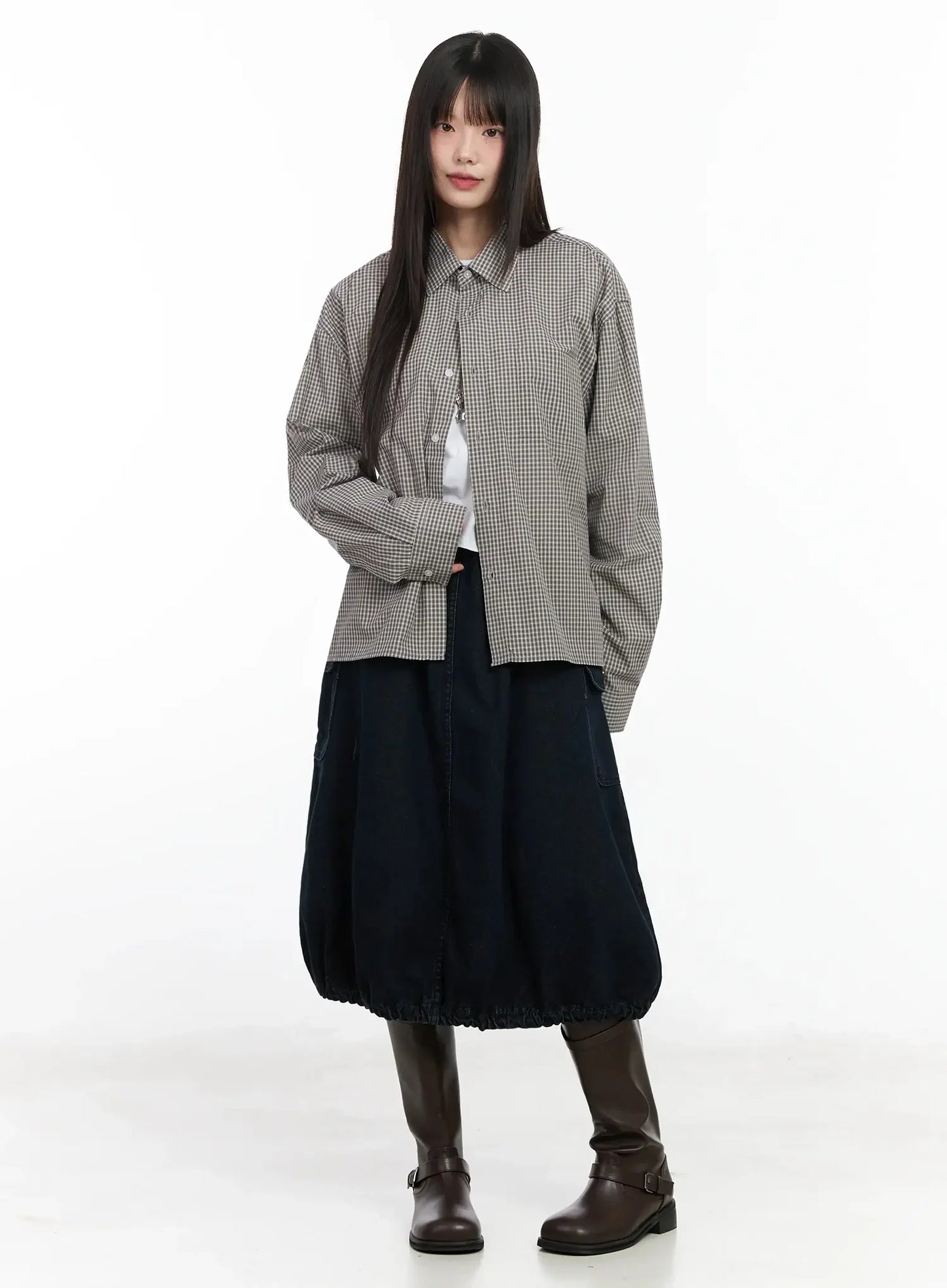 Balloon Denim Skirt IM530