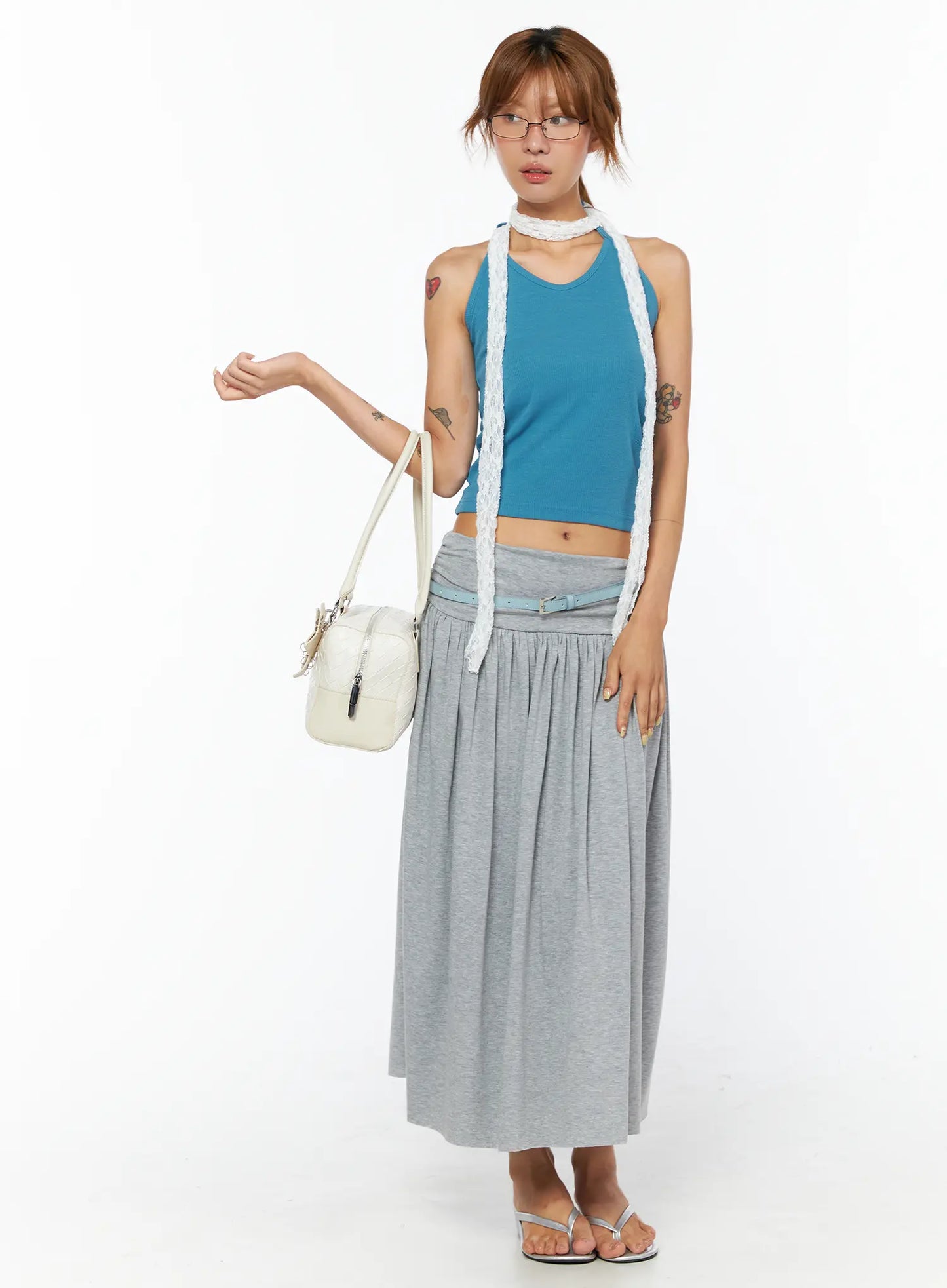 Basic Ribbed Halter Top CU518