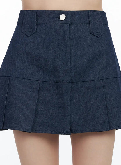 Casual Pleated Mini Skirt IM523