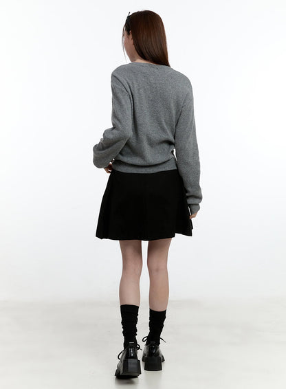 Cashmere-Blend Argyle Buttoned Cardigan CM521