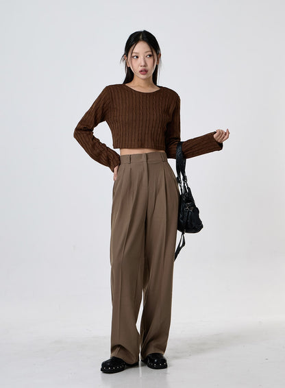 Basic Pintuck Tailored Pants CG30
