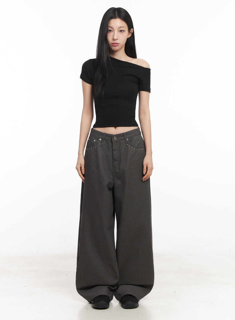 Classic One-Shoulder Crop Top IY516