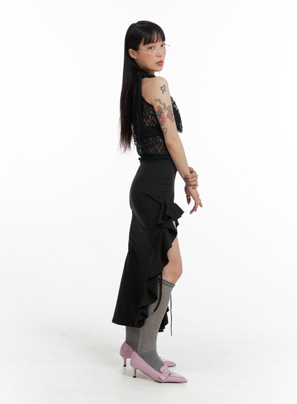 Buckle Heeled Mules IF423