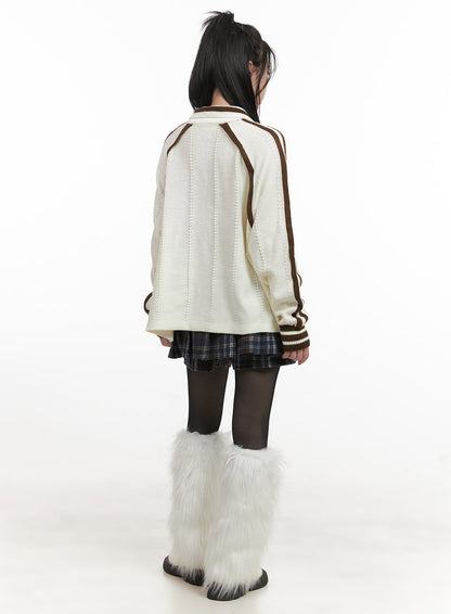 Checkered Winter Pleated Mini Skirt CJ516