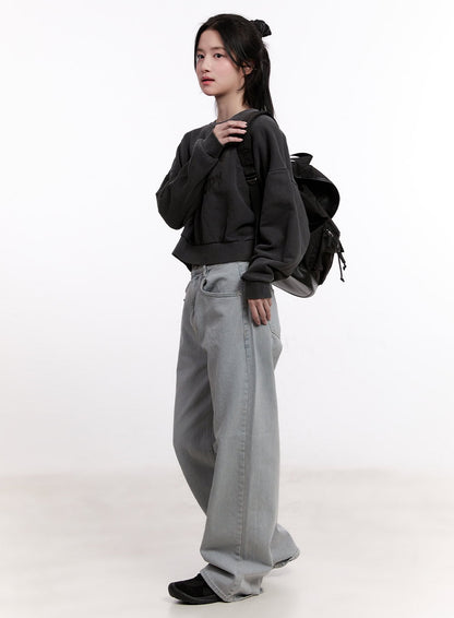Casey Washed Baggy Wide-Leg Jeans CM526