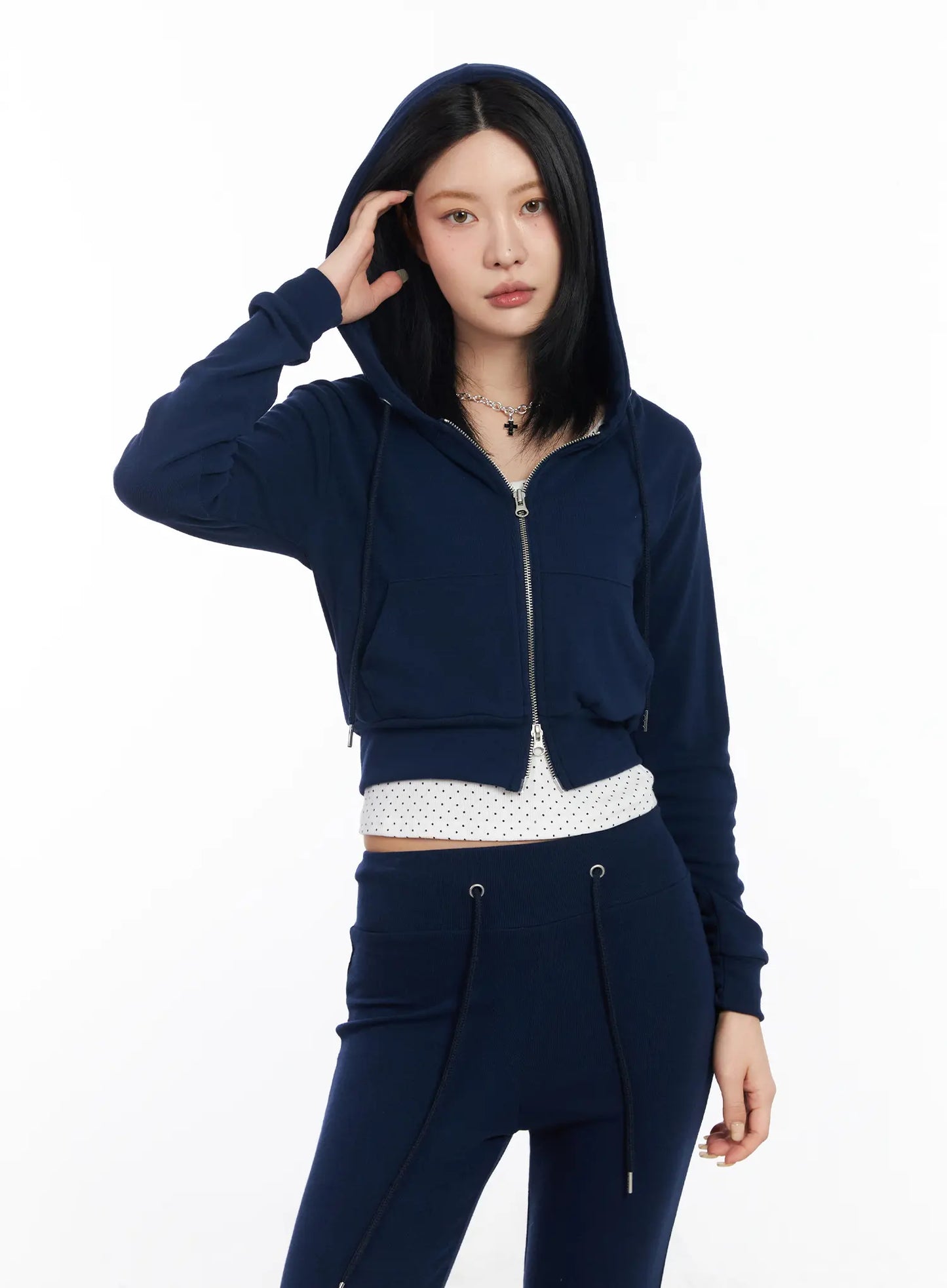 Casual Zip-Up Hoodie and Sweatpant Set CF526