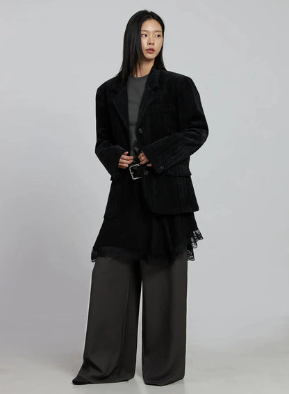 Classic Velvet Oversized Blazer IM520
