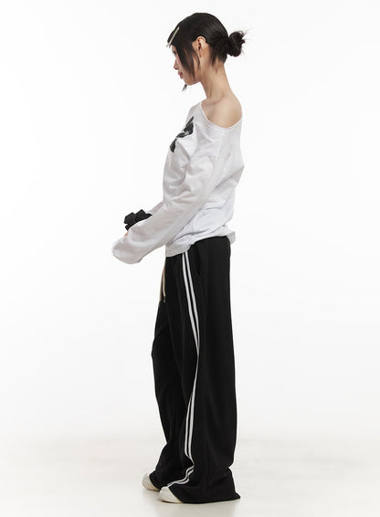 Adjustable Striped Sweatpants CF518