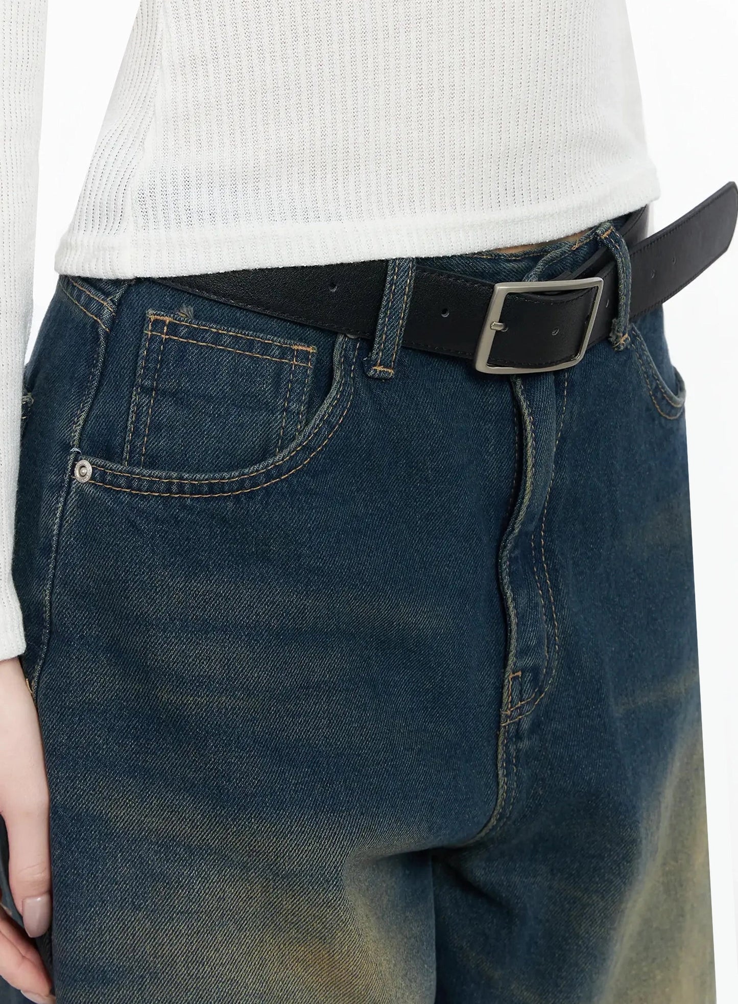Classic Black Square Belt IF502