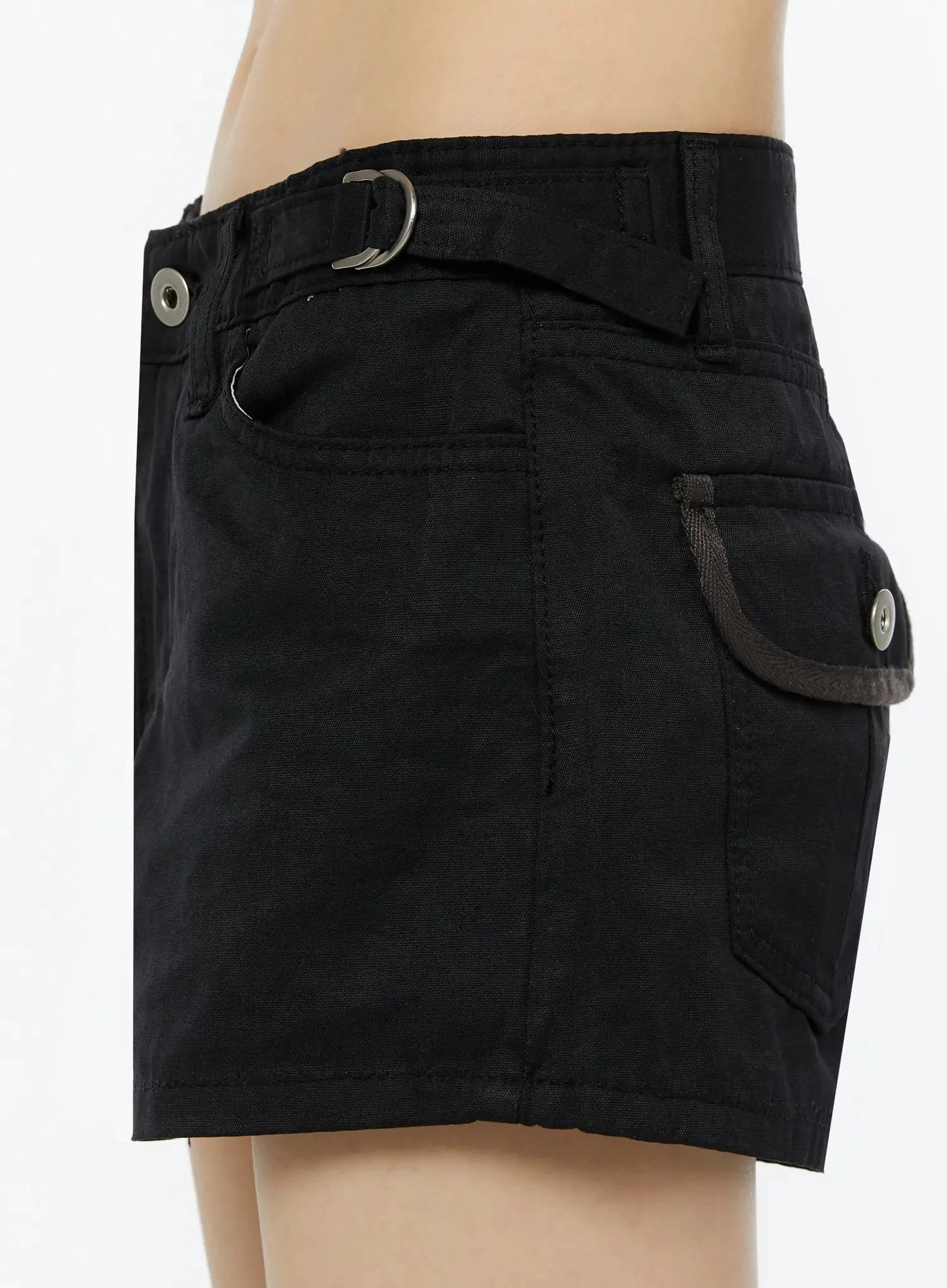 Black Cargo Pocket Shorts IU518
