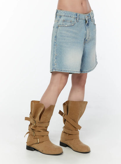 Adair Washed Wide Leg Jorts CY515