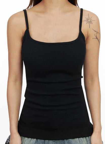 Basic Cotton Long Cami Top IY515