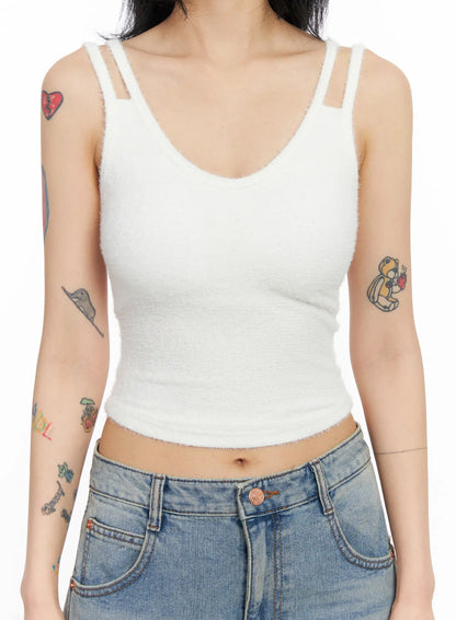 Angora-Blend Sleeveless Top CJ523