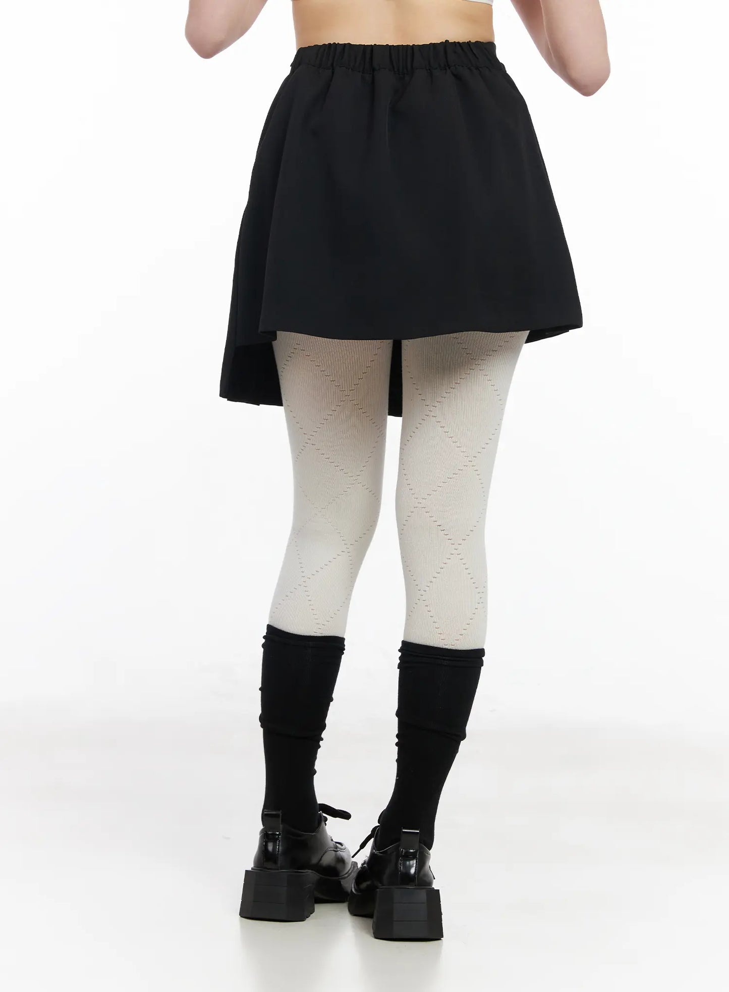 Asymmetric Pleated Mini Skirt CM513