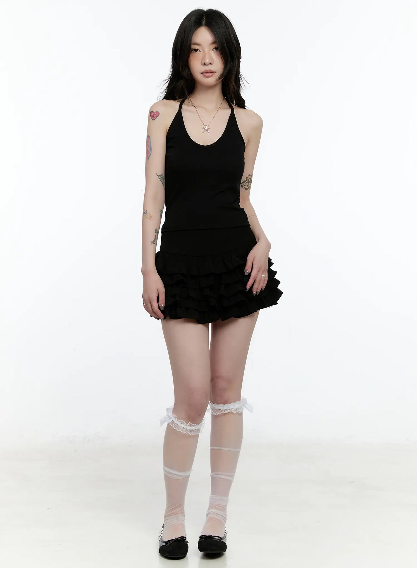 Basic U-Neck Halter Tank Top CN517