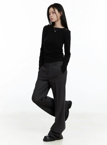 Classic Straight-Leg Trousers F502