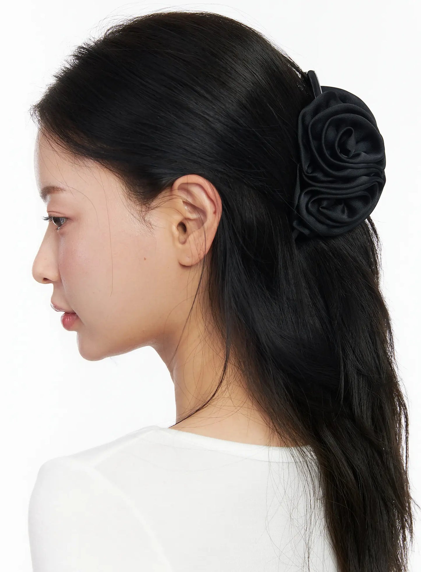 Black Floral Hair Clip CM519