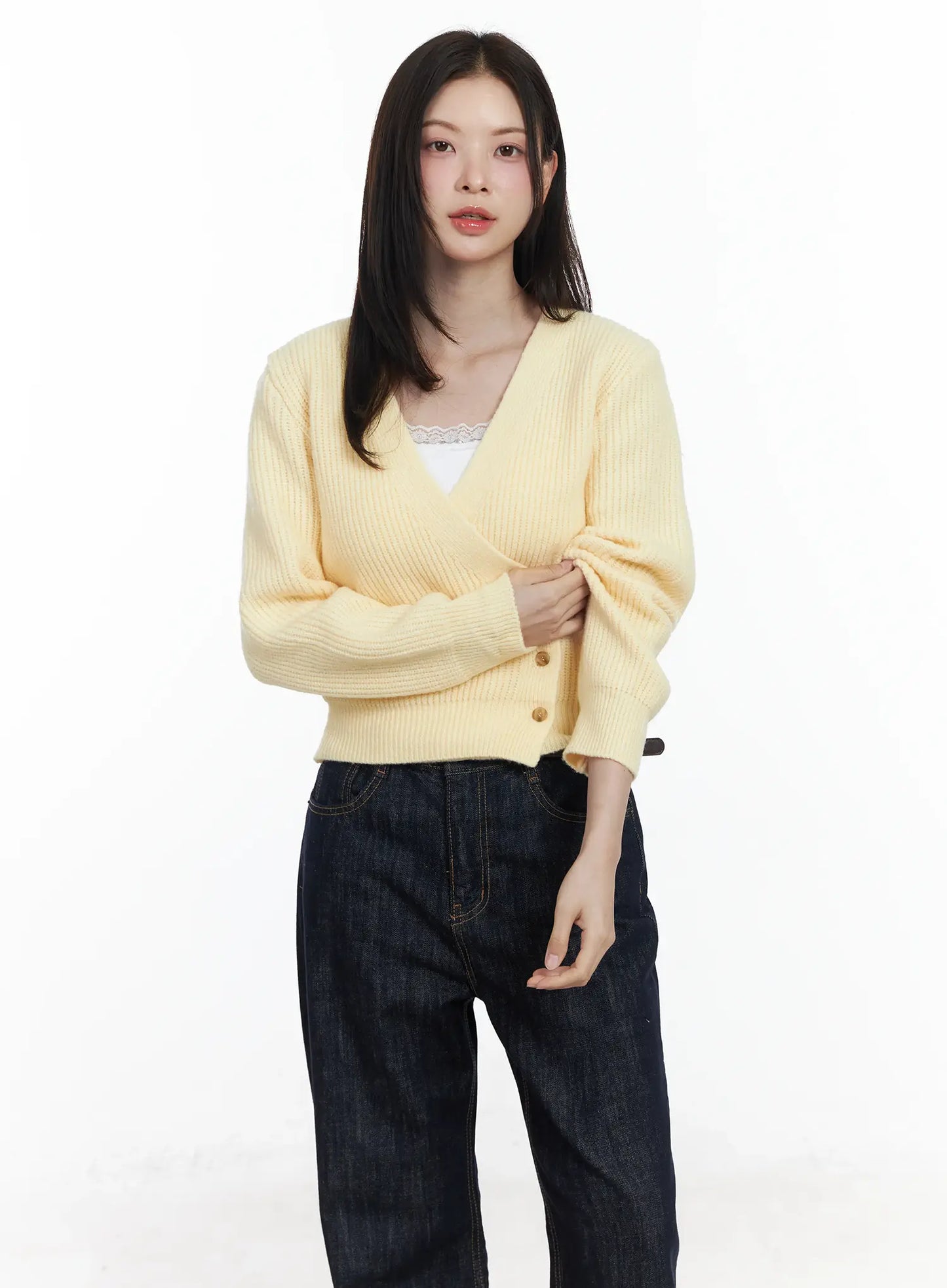 Chic V-Neck Wrap Knit Cardigan IF520