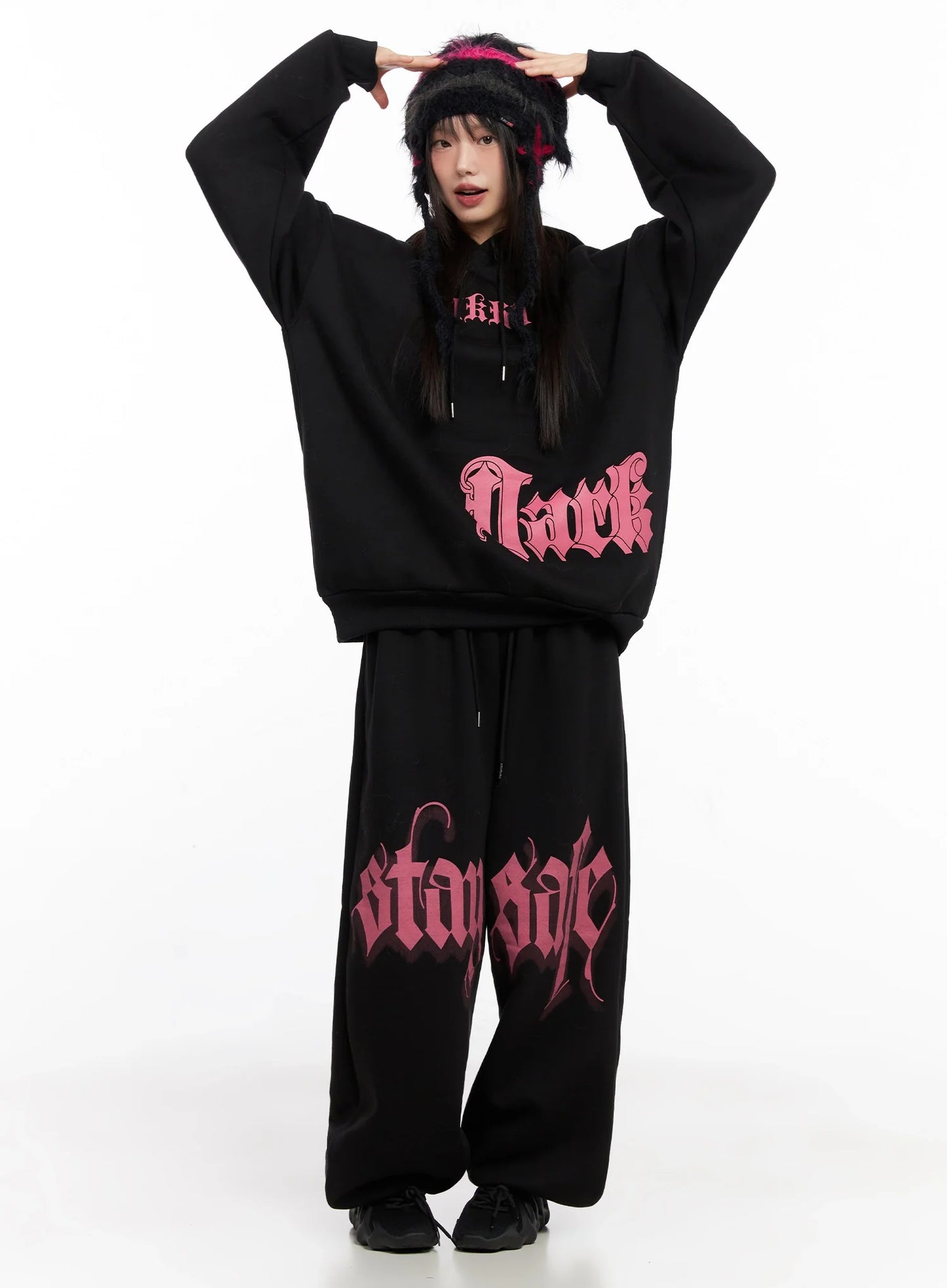 Bold Graphic Oversized Hoodie IN503