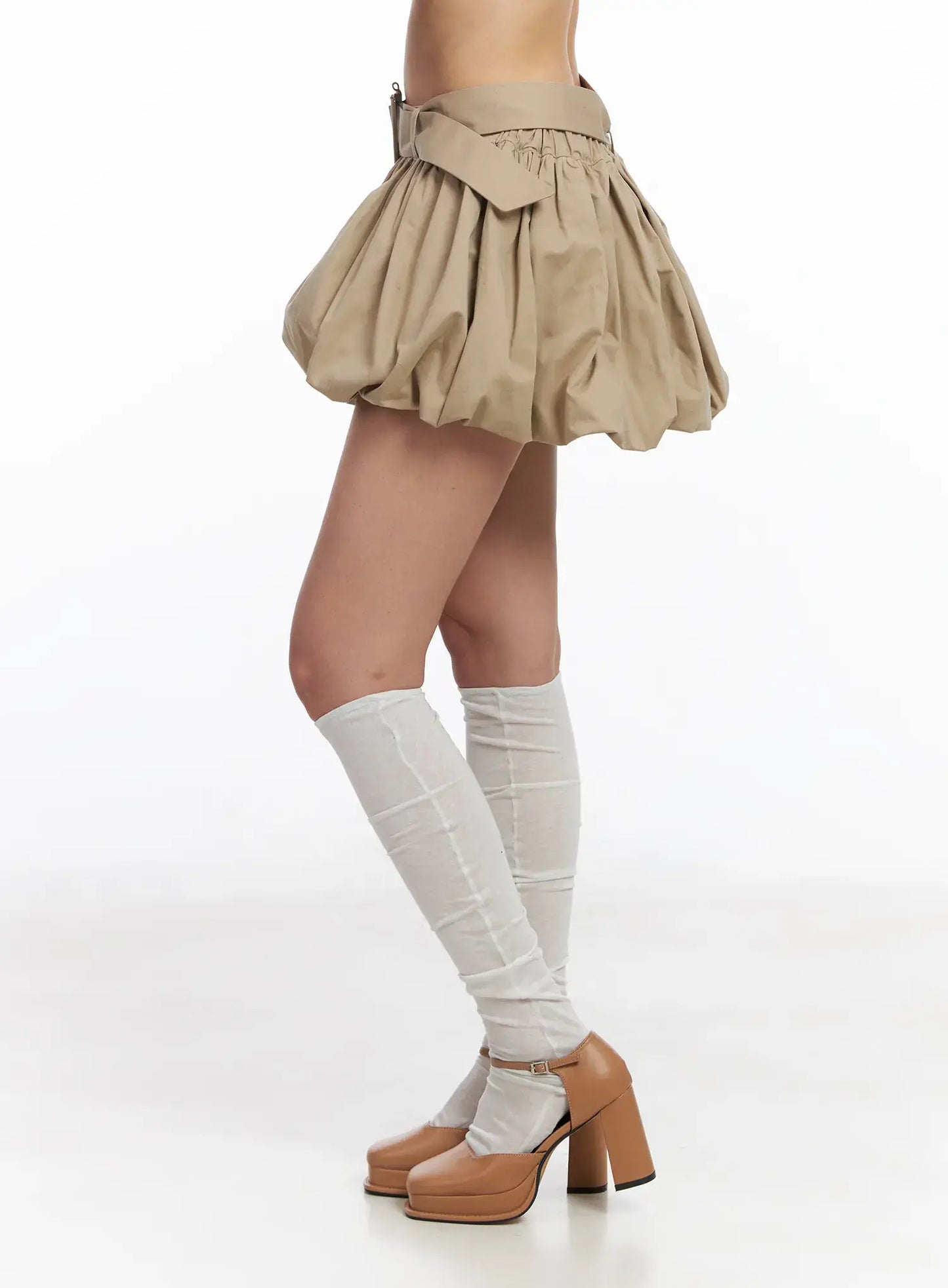 Belted Pumpkin Mini Skirt CF504