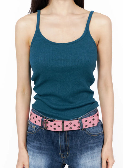 Basic Ribbed Sleeveless Top CU511