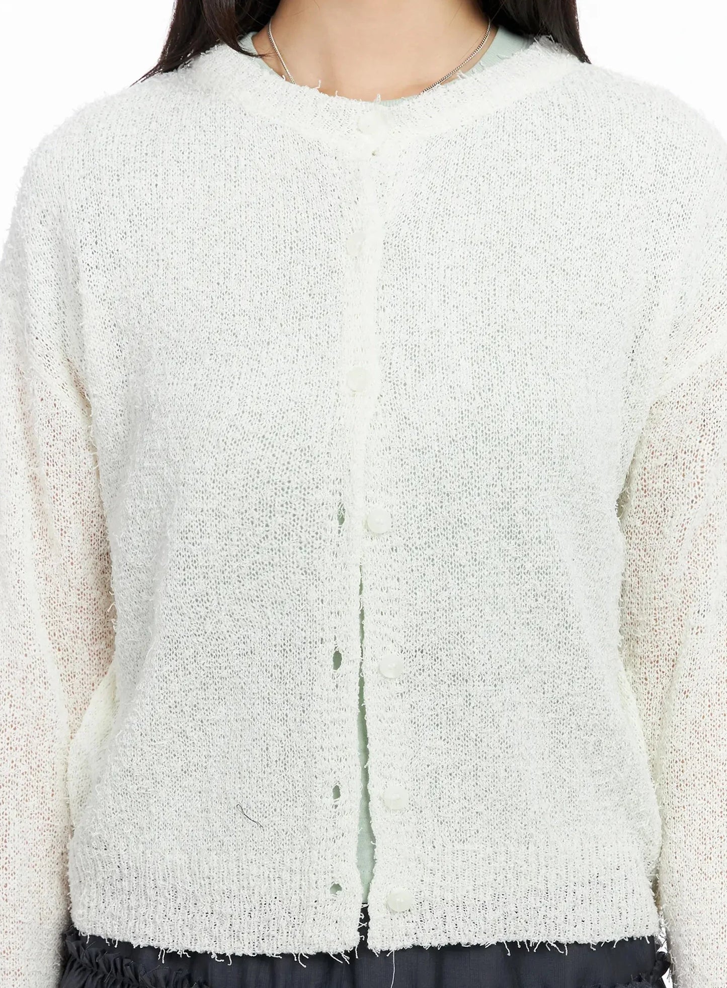 Basic Crew Neck Cardigan IA523