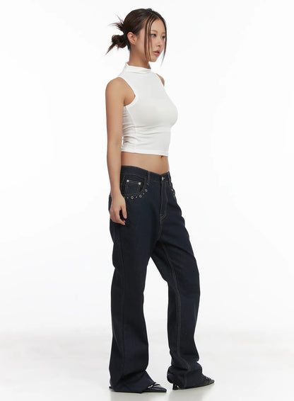 Bunn Non-Fade Eyelet Bootcut Jeans CJ512