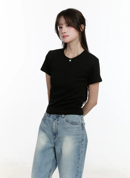 Basic U-Neck Short Sleeve Tee CM505