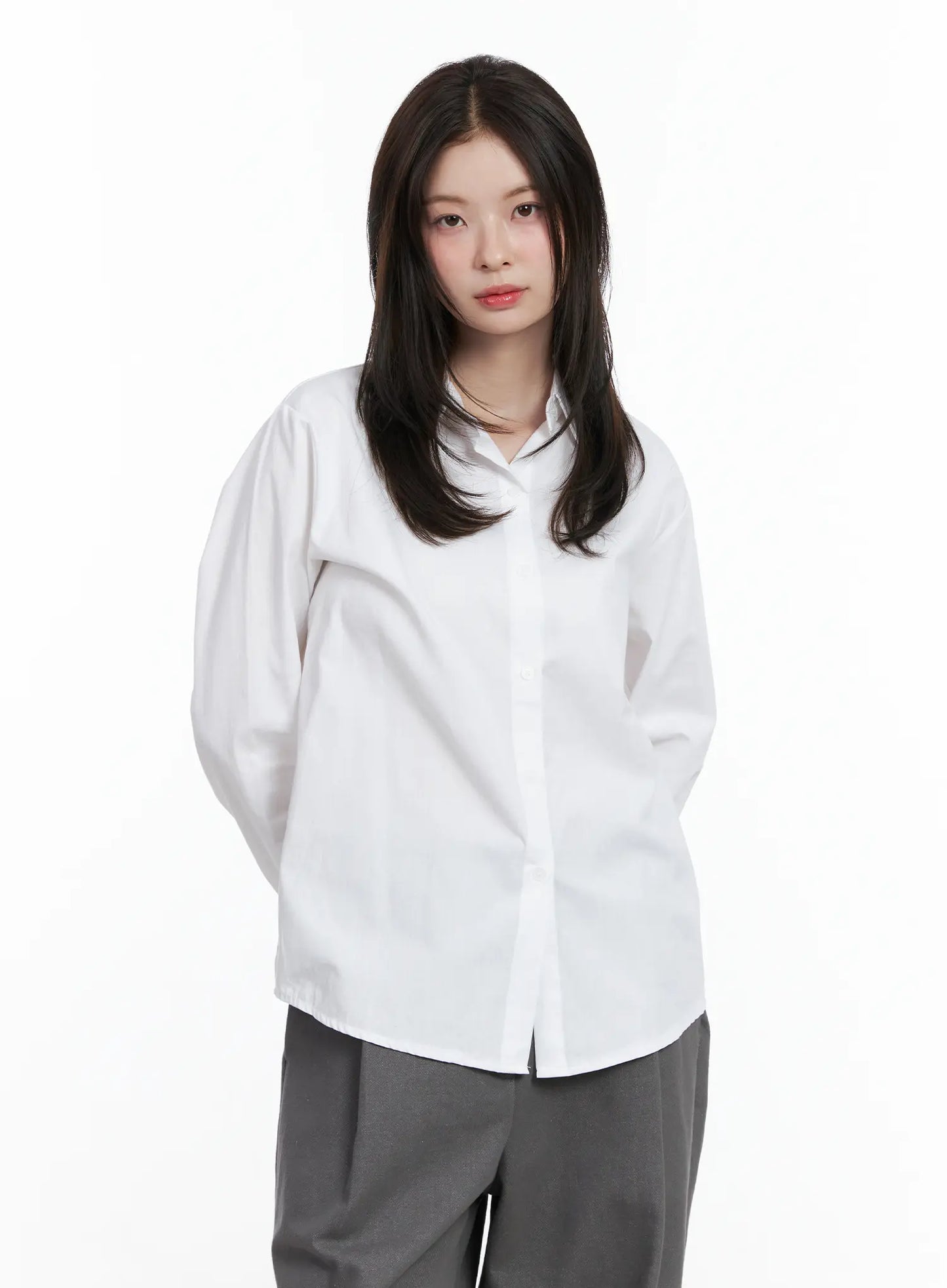 Classic Long Sleeve Button-Up Shirt CN519