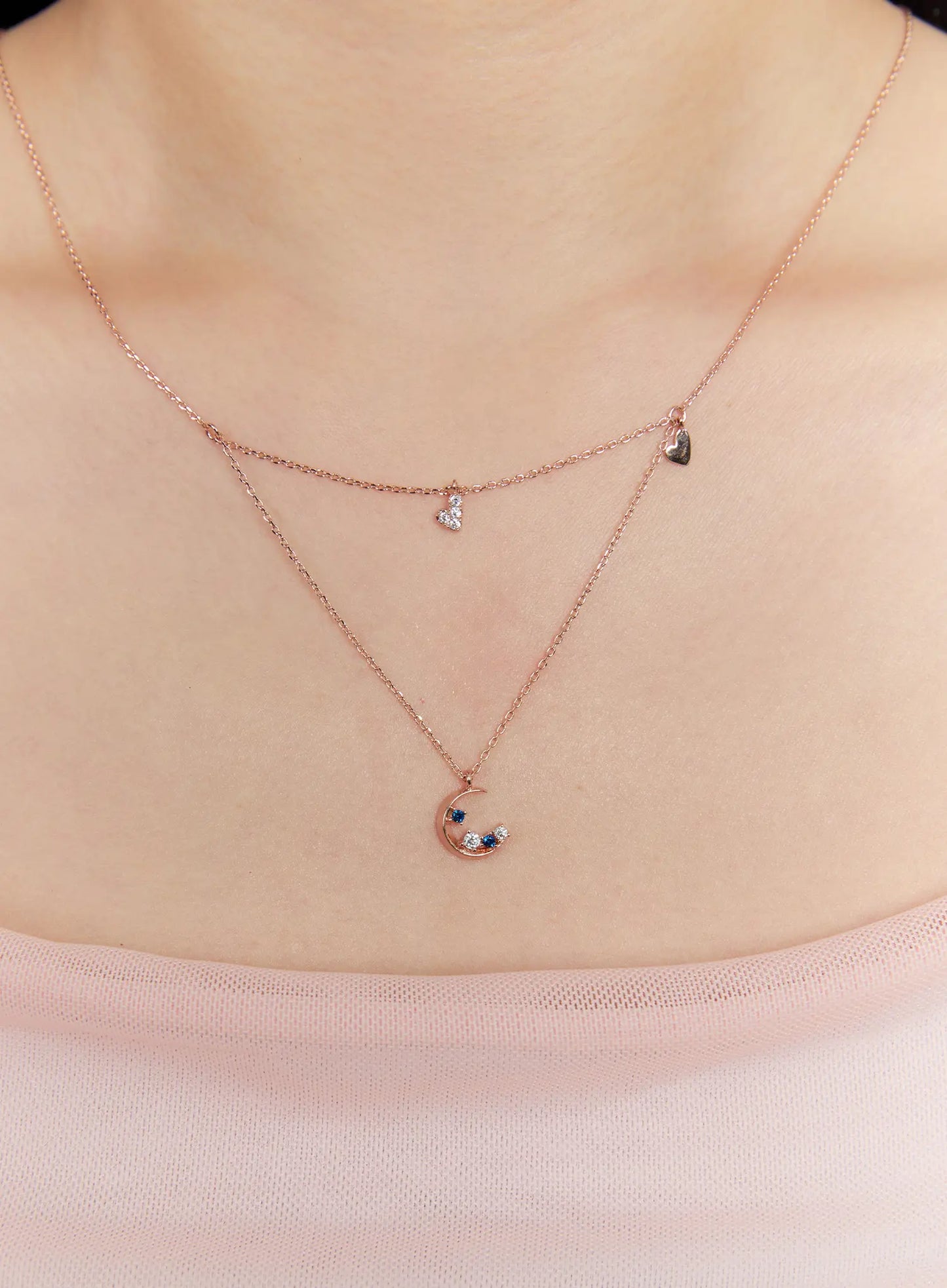 Azure Crescent Necklace IS517