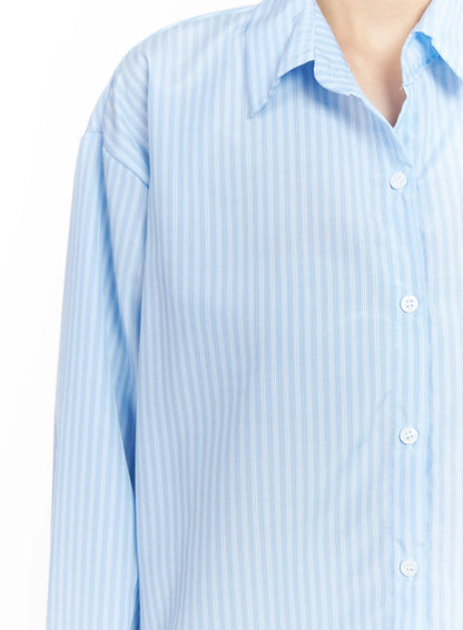 Classic Striped Button-Up Shirt CM516