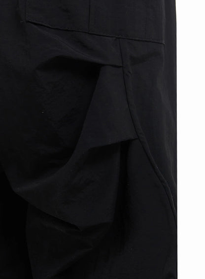 Black Utility Wide-Fit Cargo Pants IC503