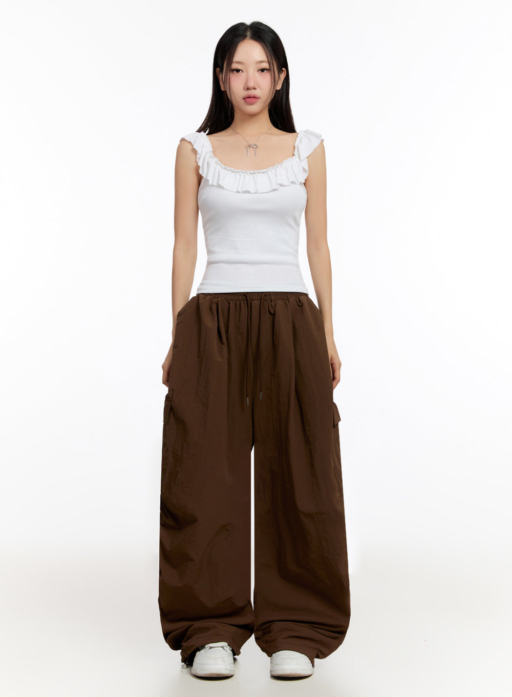 Adjustable Nylon Cargo Pants IU509