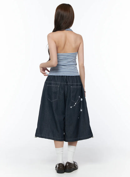 Casual Striped Halter Tank Top CY529