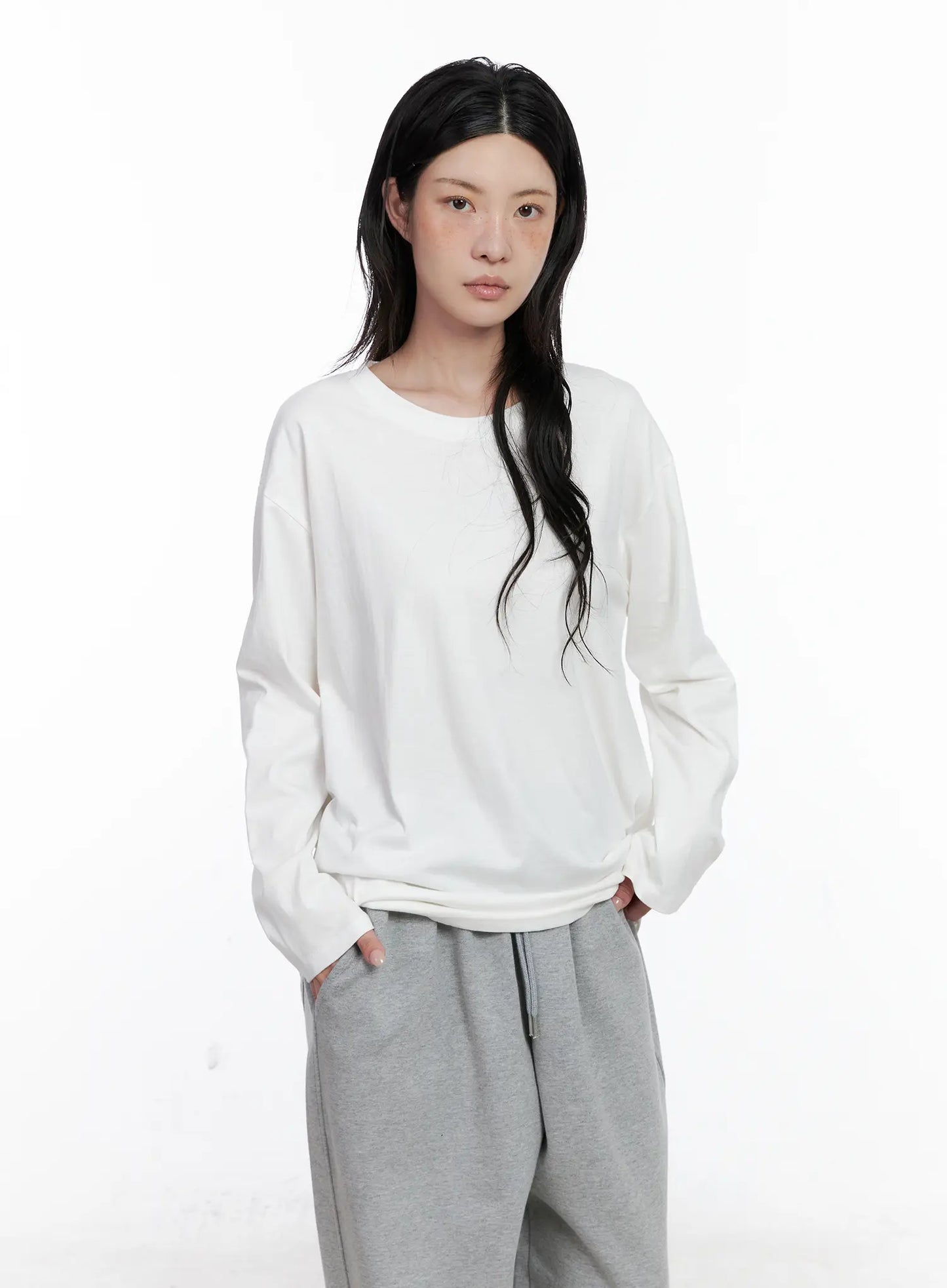 Basic Oversized Long Sleeve Tee CS529