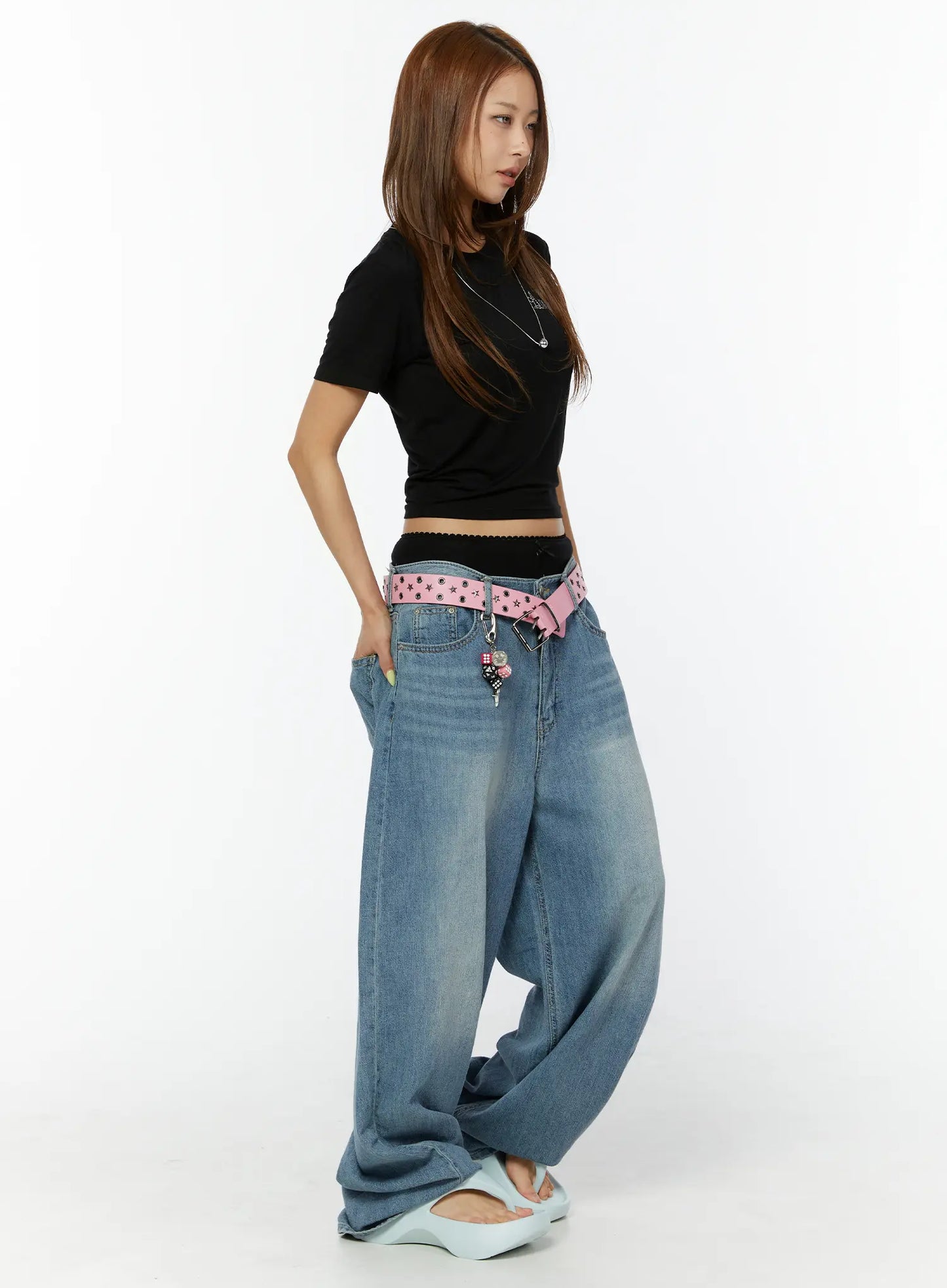 Aela Summer Wide Leg Jeans CY521