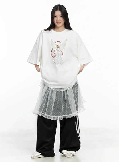 Angel Graphic Oversized T-Shirt IM506