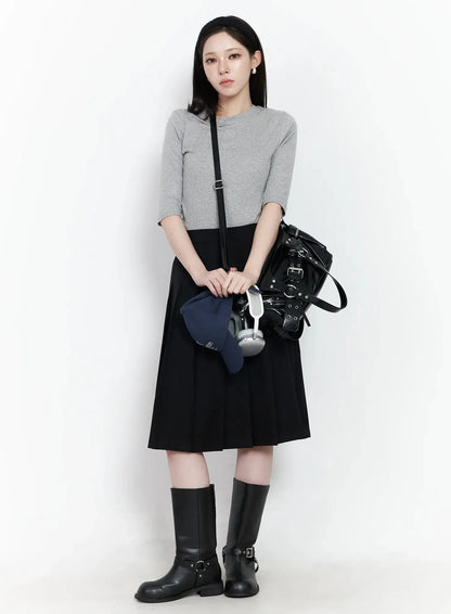 Basic Mid-Length Long Sleeve Top IF502